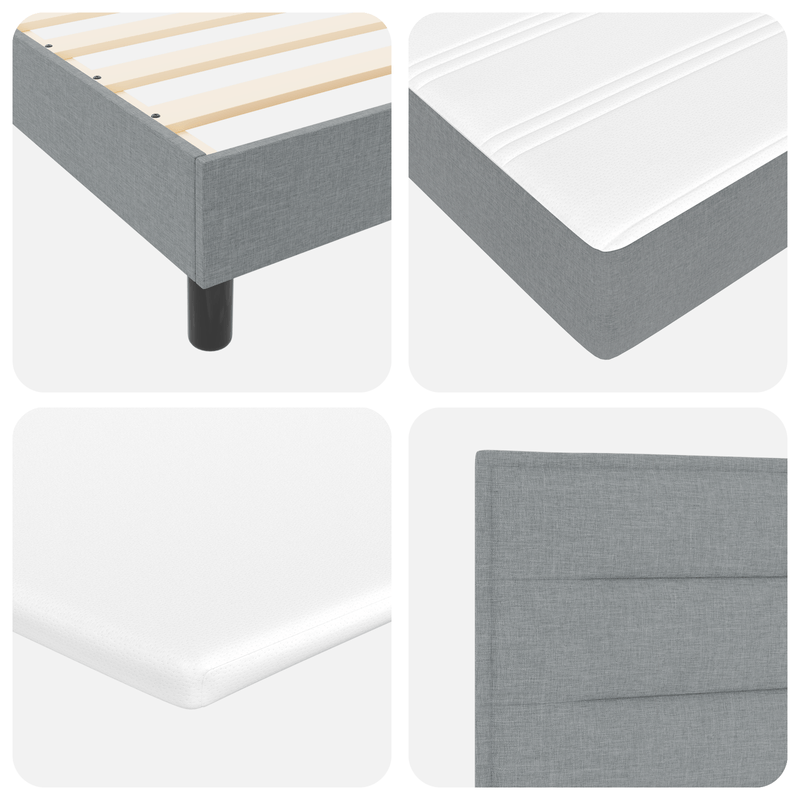 Casa si Gradina - Mobilier - Paturi si accesorii - Paturi - Pat Box Spring  cu Saltea Gri Deschis 80x200 cm Textil - Infinity.ro