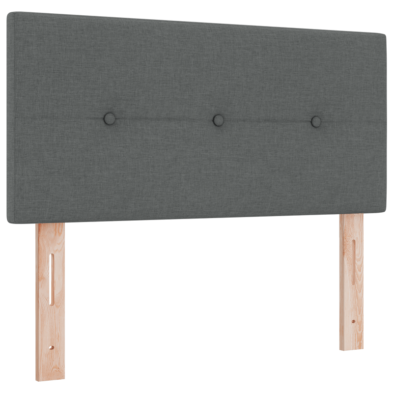Casa si Gradina - Mobilier - Paturi si accesorii - Paturi - Pat cu arcuri  cu saltea gri inchis 90x200 cm din tesatura - Infinity.ro