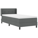 Casa si Gradina - Mobilier - Paturi si accesorii - Paturi - Pat cu arcuri  cu saltea gri inchis 90x200 cm din tesatura - Infinity.ro