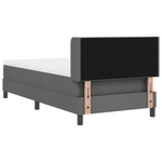 Casa si Gradina - Mobilier - Paturi si accesorii - Paturi - Pat cu arcuri  cu saltea gri inchis 90x200 cm din tesatura - Infinity.ro
