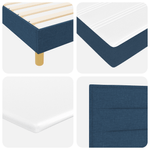 Casa si Gradina - Mobilier - Paturi si accesorii - Paturi - Pat cu arcuri  cu saltea albastra 160x200 cm textil - Infinity.ro