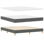 Casa si Gradina - Mobilier - Paturi si accesorii - Paturi - Pat cu arcuri  cu saltea Gri inchis 180x200 cm Material textil - Infinity.ro