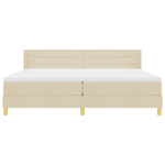Casa si Gradina - Mobilier - Paturi si accesorii - Paturi - Pat cu arcuri  cu saltea crem 200x200 cm tesatura - Infinity.ro