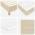Casa si Gradina - Mobilier - Paturi si accesorii - Paturi - Pat cu arcuri  cu saltea crem 200x200 cm tesatura - Infinity.ro
