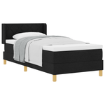 Casa si Gradina - Mobilier - Paturi si accesorii - Paturi - Pat cu arcuri si saltea Negru 90x200 cm Tapiterie - Infinity.ro