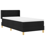 Casa si Gradina - Mobilier - Paturi si accesorii - Paturi - Pat cu arcuri si saltea Negru 90x200 cm Tapiterie - Infinity.ro