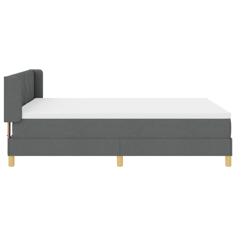Casa si Gradina - Mobilier - Paturi si accesorii - Paturi - Pat cu arcuri  cu saltea gri inchis 140x200 cm tesatura. - Infinity.ro