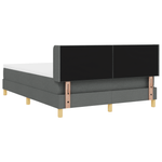 Casa si Gradina - Mobilier - Paturi si accesorii - Paturi - Pat cu arcuri  cu saltea gri inchis 140x200 cm tesatura. - Infinity.ro