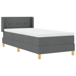 Casa si Gradina - Mobilier - Paturi si accesorii - Paturi - Pat cu springuri  cu saltea gri inchis 90x190 cm din material - Infinity.ro