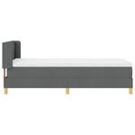 Casa si Gradina - Mobilier - Paturi si accesorii - Paturi - Pat cu springuri  cu saltea gri inchis 90x190 cm din material - Infinity.ro