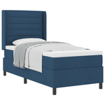 Casa si Gradina - Mobilier - Paturi si accesorii - Paturi - Pat box spring cu saltea, albastru, 80x200 cm, textil - Infinity.ro