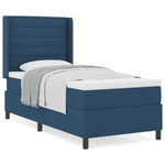 Casa si Gradina - Mobilier - Paturi si accesorii - Paturi - Pat box spring cu saltea, albastru, 80x200 cm, textil - Infinity.ro