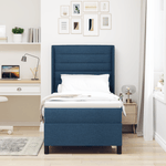 Casa si Gradina - Mobilier - Paturi si accesorii - Paturi - Pat box spring cu saltea, albastru, 80x200 cm, textil - Infinity.ro