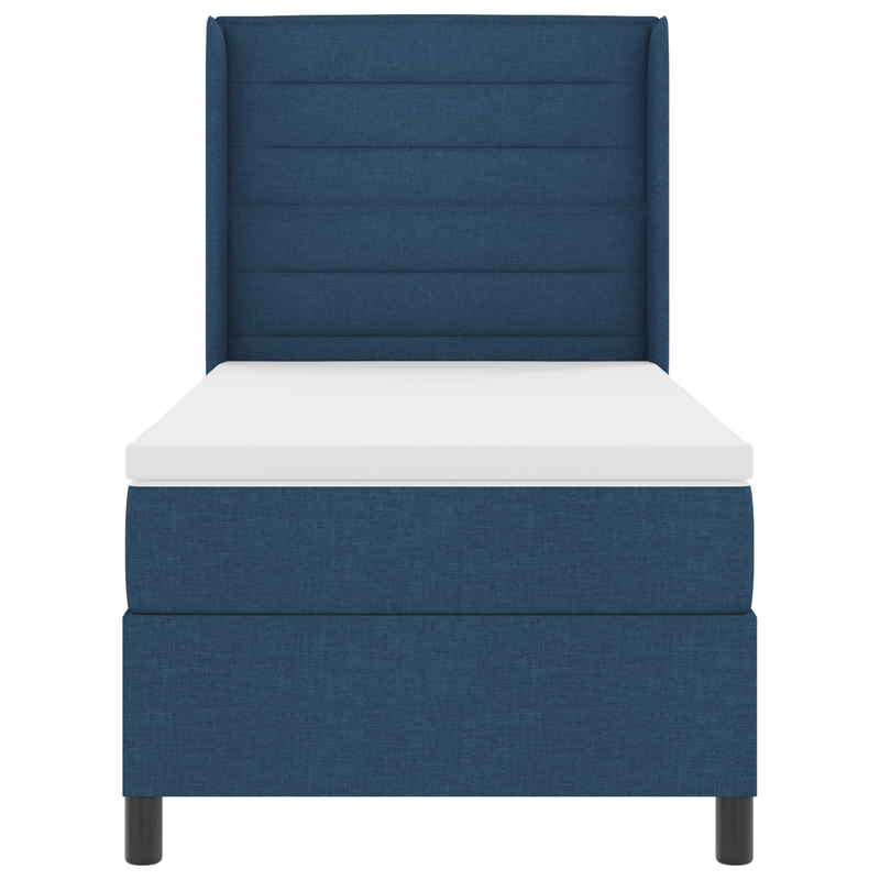 Casa si Gradina - Mobilier - Paturi si accesorii - Paturi - Pat box spring cu saltea, albastru, 80x200 cm, textil - Infinity.ro