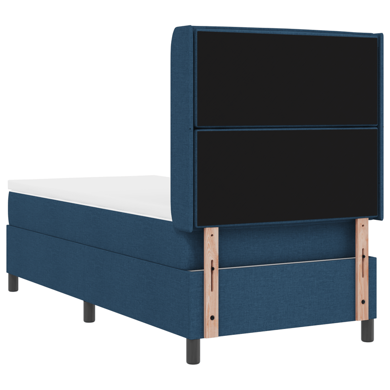 Casa si Gradina - Mobilier - Paturi si accesorii - Paturi - Pat box spring cu saltea, albastru, 80x200 cm, textil - Infinity.ro
