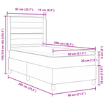 Casa si Gradina - Mobilier - Paturi si accesorii - Paturi - Pat box spring cu saltea, albastru, 80x200 cm, textil - Infinity.ro