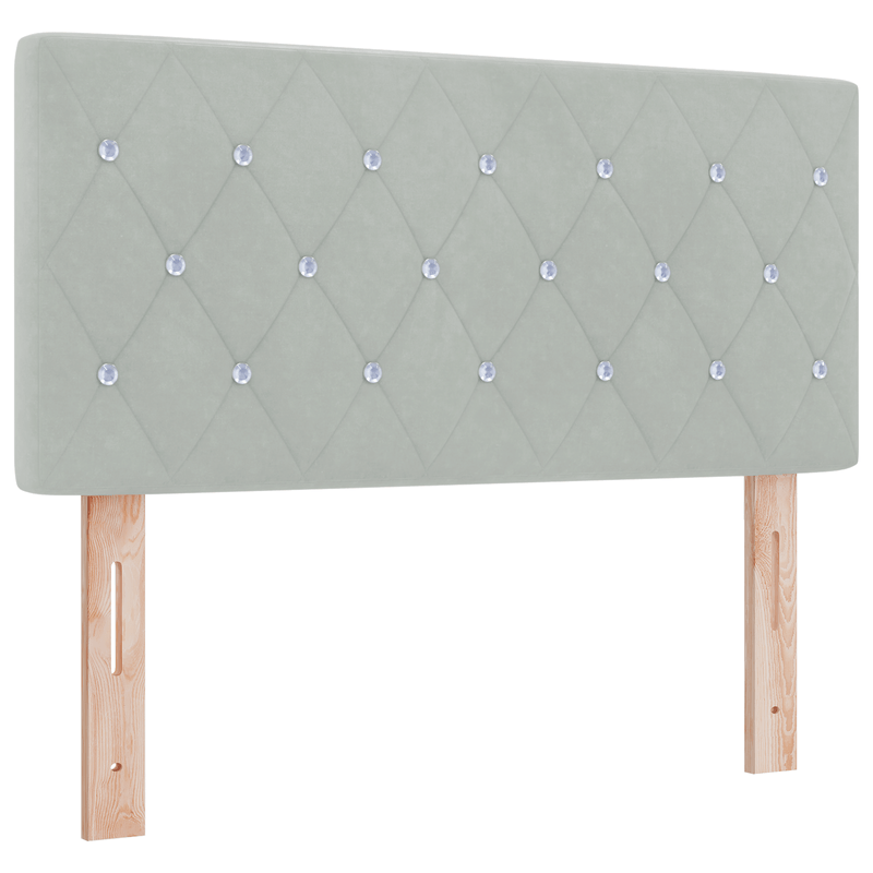 Casa si Gradina - Mobilier - Paturi si accesorii - Paturi - Pat box spring cu saltea, gri deschis, 90x200 cm, catifea - Infinity.ro