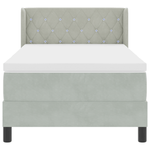 Casa si Gradina - Mobilier - Paturi si accesorii - Paturi - Pat box spring cu saltea, gri deschis, 90x200 cm, catifea - Infinity.ro