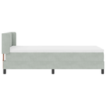 Casa si Gradina - Mobilier - Paturi si accesorii - Paturi - Pat box spring cu saltea, gri deschis, 90x200 cm, catifea - Infinity.ro