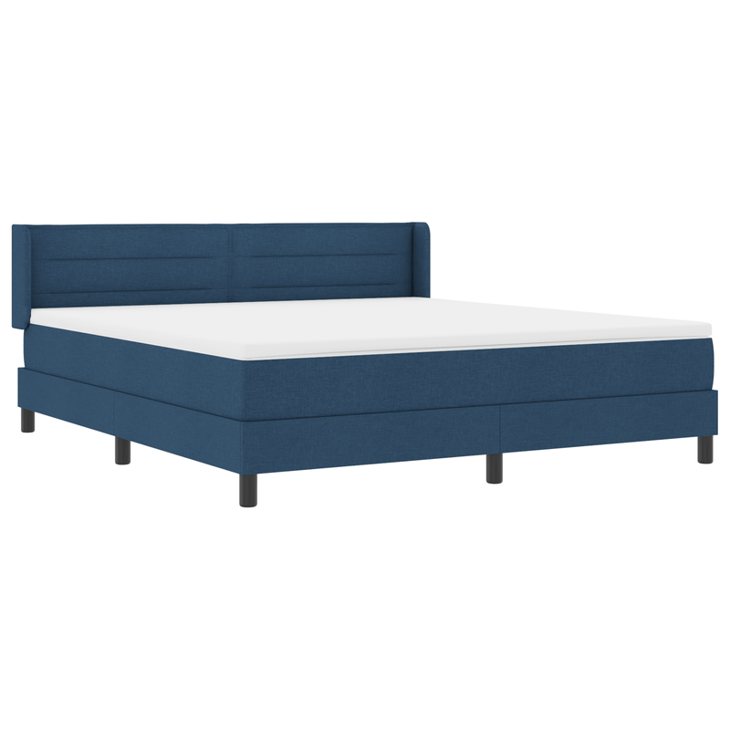 Casa si Gradina - Mobilier - Paturi si accesorii - Paturi - Pat cu arcuri  cu saltea albastra 180x200 cm tesatura - Infinity.ro