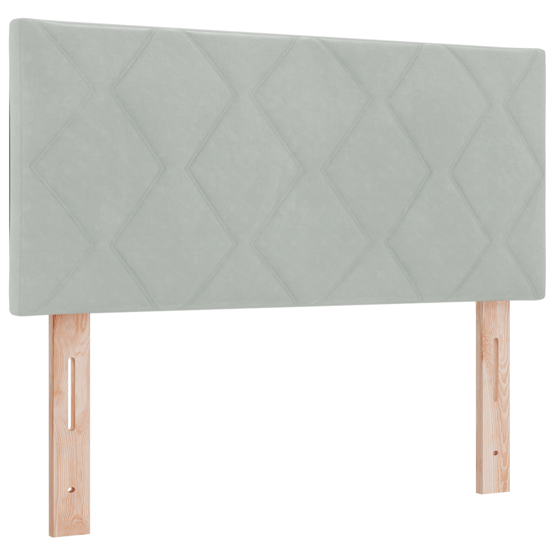 Casa si Gradina - Mobilier - Paturi si accesorii - Paturi - Pat box spring cu saltea, gri deschis, 100x200 cm, catifea - Infinity.ro