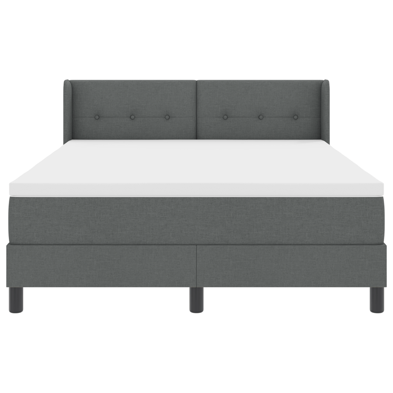 Casa si Gradina - Mobilier - Paturi si accesorii - Paturi - pat Box Spring  cu saltea gri inchis 140 x 200 cm tesatura - Infinity.ro