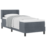 Casa si Gradina - Mobilier - Paturi si accesorii - Paturi - Pat box spring cu saltea, gri inchis, 80x200 cm, catifea - Infinity.ro