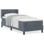 Casa si Gradina - Mobilier - Paturi si accesorii - Paturi - Pat box spring cu saltea, gri inchis, 80x200 cm, catifea - Infinity.ro