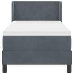 Casa si Gradina - Mobilier - Paturi si accesorii - Paturi - Pat box spring cu saltea, gri inchis, 80x200 cm, catifea - Infinity.ro