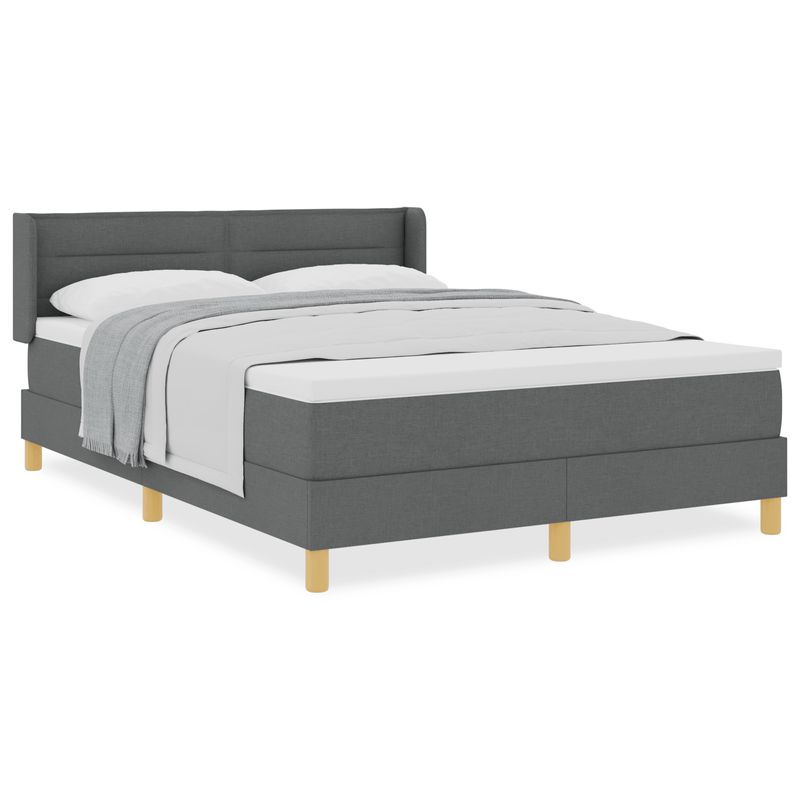 Casa si Gradina - Mobilier - Paturi si accesorii - Paturi - Pat cu arcuri  cu saltea gri inchis 160x200 cm - Infinity.ro