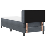 Casa si Gradina - Mobilier - Paturi si accesorii - Paturi - Pat box spring cu saltea, gri inchis, 80x200 cm, catifea - Infinity.ro