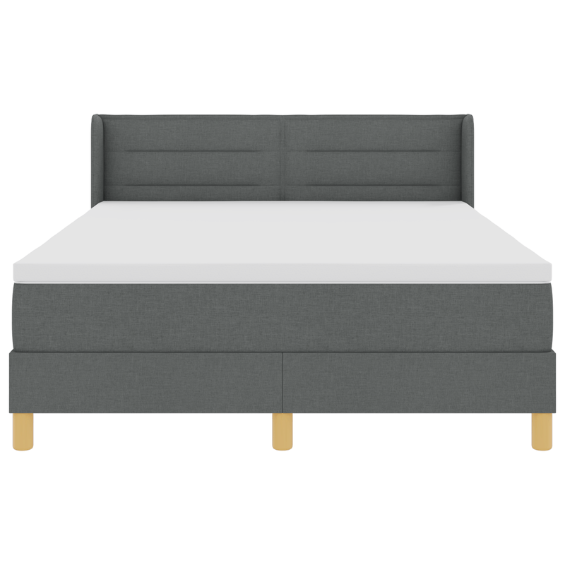 Casa si Gradina - Mobilier - Paturi si accesorii - Paturi - Pat cu arcuri  cu saltea gri inchis 160x200 cm - Infinity.ro