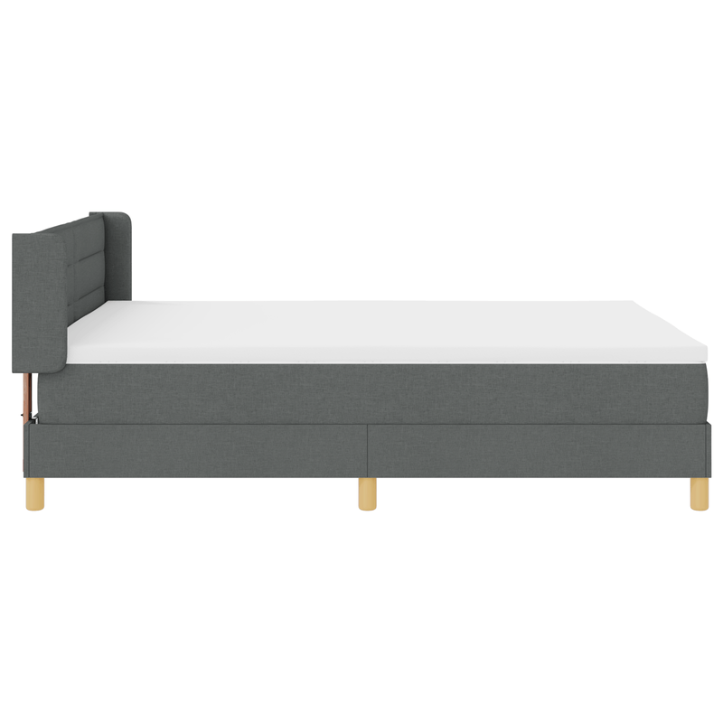 Casa si Gradina - Mobilier - Paturi si accesorii - Paturi - Pat cu arcuri  cu saltea gri inchis 160x200 cm - Infinity.ro