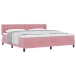Casa si Gradina - Mobilier - Paturi si accesorii - Paturi - Pat cu saltea  Pink 200x200 cm Catifea - Infinity.ro