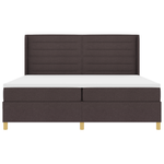 Casa si Gradina - Mobilier - Paturi si accesorii - Paturi - Pat box spring cu saltea, maro inchis, 200x200 cm, textil - Infinity.ro