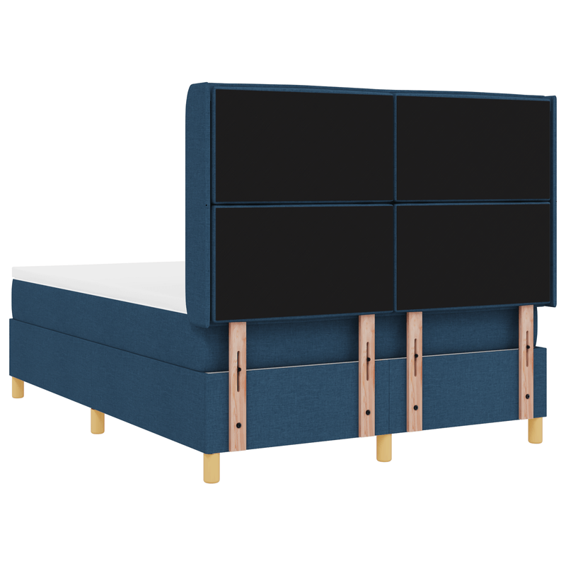 Casa si Gradina - Mobilier - Paturi si accesorii - Paturi - Pat cu arcuri si saltea Albastru 140x200 cm Tesatura - Infinity.ro