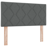 Casa si Gradina - Mobilier - Paturi si accesorii - Paturi - Pat cu arcuri si saltea gri inchis 90x200 cm din material textil - Infinity.ro
