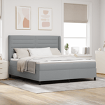 Casa si Gradina - Mobilier - Paturi si accesorii - Paturi - Pat Box Spring  cu Saltea Gri Deschis 180x200 cm Tesatura - Infinity.ro
