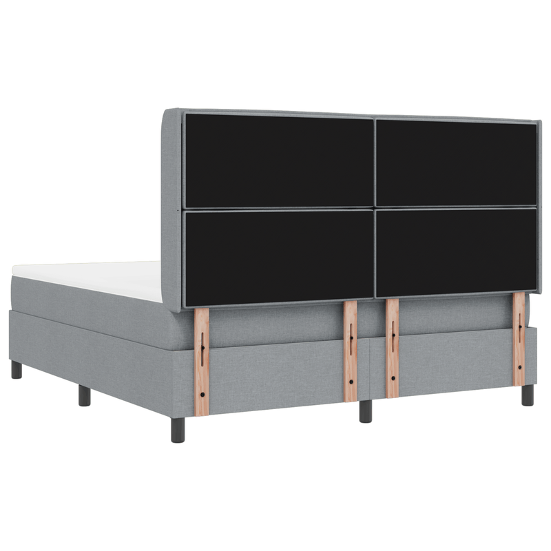 Casa si Gradina - Mobilier - Paturi si accesorii - Paturi - Pat Box Spring  cu Saltea Gri Deschis 180x200 cm Tesatura - Infinity.ro