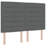 Casa si Gradina - Mobilier - Paturi si accesorii - Paturi - Pat box spring cu saltea, gri inchis, 140x190 cm, textil - Infinity.ro