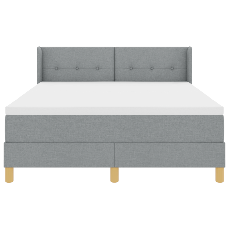 Casa si Gradina - Mobilier - Paturi si accesorii - Paturi - Pat Box Spring cu Saltea Gri deschis 140x200 cm Material Textil - Infinity.ro