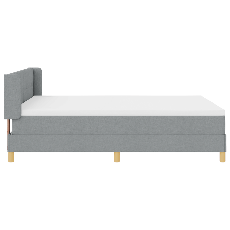 Casa si Gradina - Mobilier - Paturi si accesorii - Paturi - Pat Box Spring cu Saltea Gri deschis 140x200 cm Material Textil - Infinity.ro