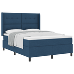 Casa si Gradina - Mobilier - Paturi si accesorii - Paturi - Pat box spring cu saltea, albastru, 140x190 cm, textil - Infinity.ro