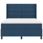 Casa si Gradina - Mobilier - Paturi si accesorii - Paturi - Pat box spring cu saltea, albastru, 140x190 cm, textil - Infinity.ro