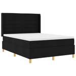 Casa si Gradina - Mobilier - Paturi si accesorii - Paturi - Pat box spring cu saltea, negru, 140x200 cm, textil - Infinity.ro