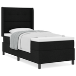 Casa si Gradina - Mobilier - Paturi si accesorii - Paturi - Pat box spring cu saltea, negru, 80x200 cm, textil - Infinity.ro