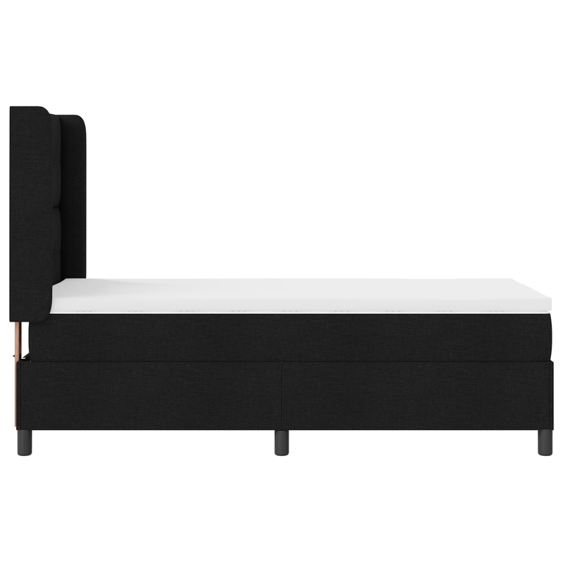Casa si Gradina - Mobilier - Paturi si accesorii - Paturi - Pat box spring cu saltea, negru, 80x200 cm, textil - Infinity.ro