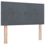 Casa si Gradina - Mobilier - Paturi si accesorii - Paturi - Pat box spring cu saltea & LED, gri inchis, 100x200 cm catifea - Infinity.ro