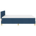 Casa si Gradina - Mobilier - Paturi si accesorii - Paturi - Pat cu arcuri cu saltea & LED albastru 160x200 cm din tesatura - Infinity.ro