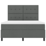 Casa si Gradina - Mobilier - Paturi si accesorii - Paturi - Pat cu arcuri cu saltea & LED Gri inchis 140x200 cm - Infinity.ro